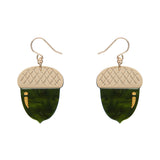 Acorn Drop Earrings - Green