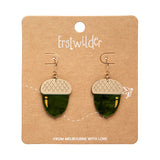 Acorn Drop Earrings - Green