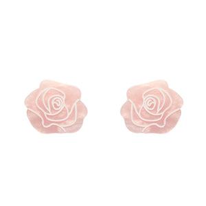 Eternal Rose Stud Earrings - Light Pink