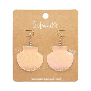 Sea Shell Drop Earrings - Iridescent