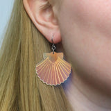 Sea Shell Drop Earrings - Iridescent