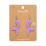 Mermaid Tail Drop Earrings - Violet