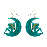 Fairy Moon Drop Earrings - Mint