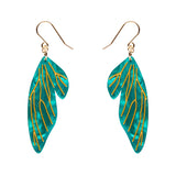 Fairy Wings Drop Earrings - Mint