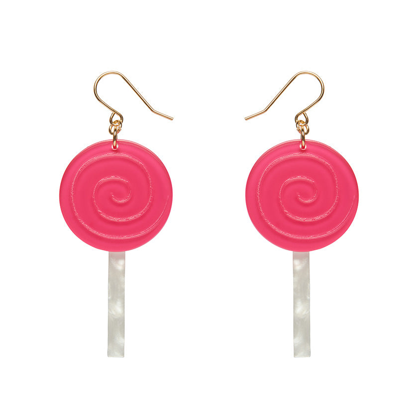 Lollypop Drop Earrings - Magenta