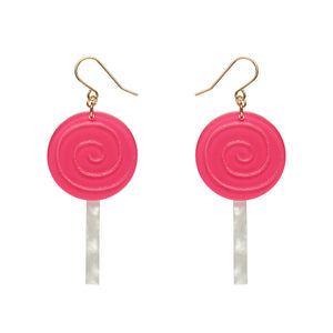 Lollypop Drop Earrings - Magenta