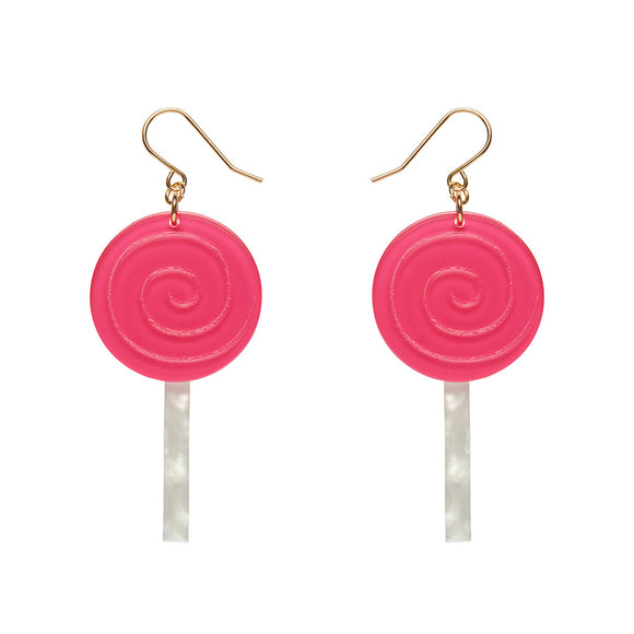 Lollypop Drop Earrings - Magenta