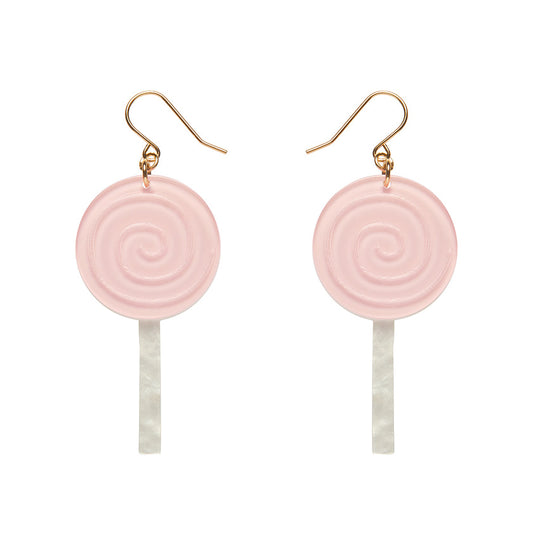 Lollypop Drop Earrings - Light Pink
