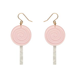 Lollypop Drop Earrings - Light Pink