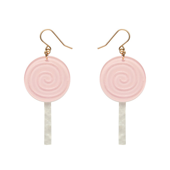 Lollypop Drop Earrings - Light Pink