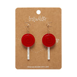 Lollypop Drop Earrings - Red