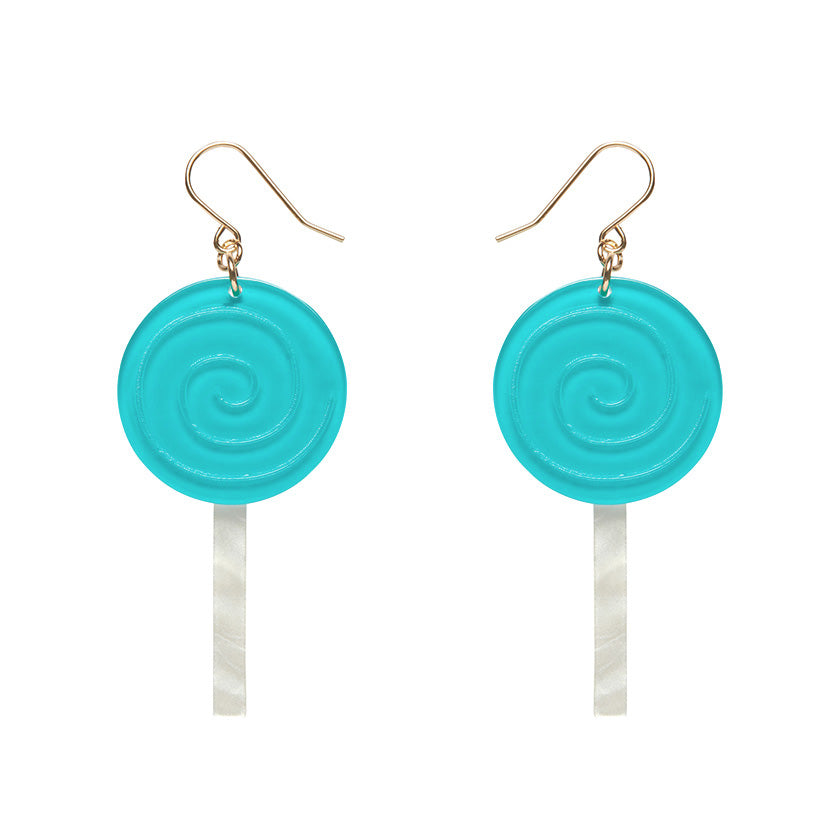Lollypop Drop Earrings - Green