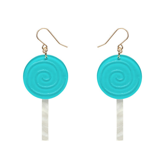 Lollypop Drop Earrings - Green