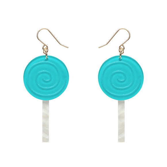 Lollypop Drop Earrings - Green