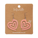 Heart Maze Drop Earrings - Iridescent