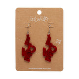 LOVE Ripple Drop Earrings - Red