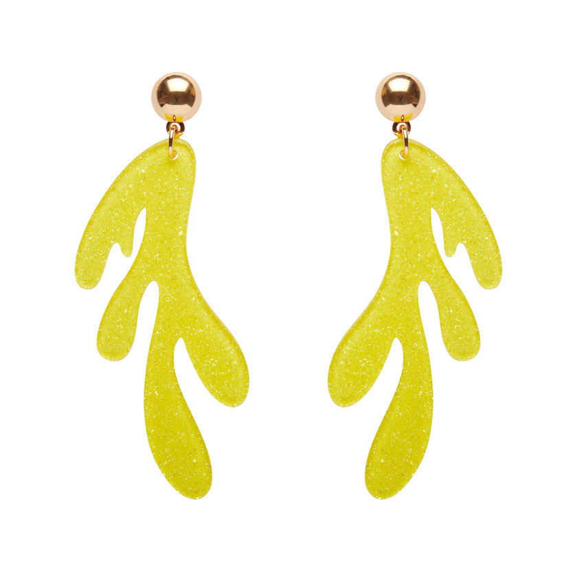 Reef Coral Drop Earrings - Yellow