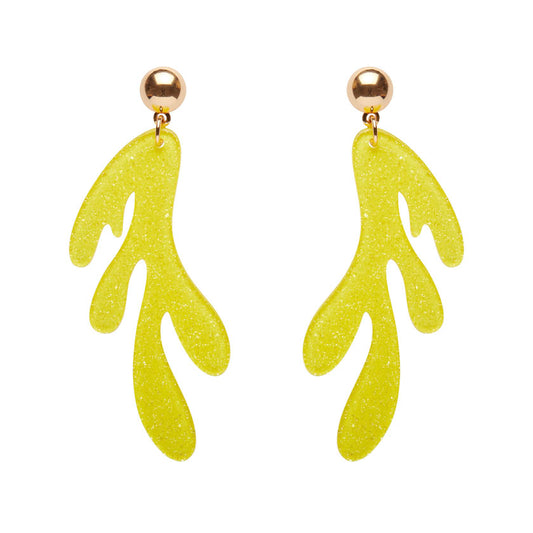 Reef Coral Drop Earrings - Yellow