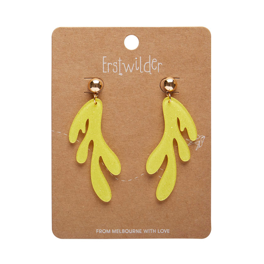 Reef Coral Drop Earrings - Yellow