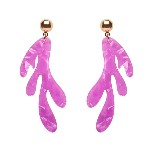 Reef Coral Drop Earrings - Pink