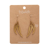 Gum Leaf Drop Earrings - Gold