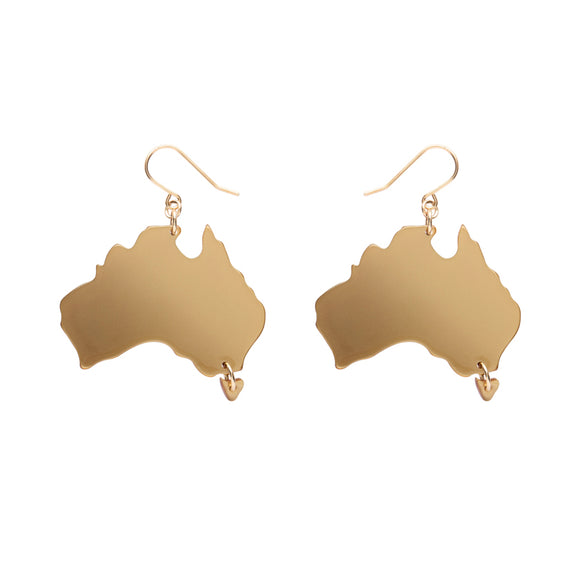 Australia Drop Earrings - Gold