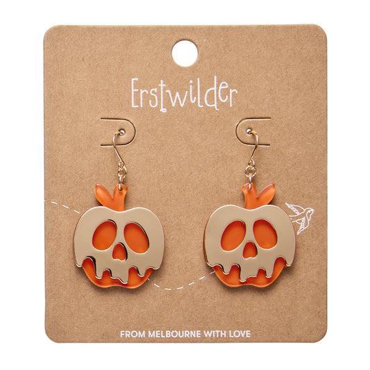 Poison Apple Drop Earrings - Orange and Gold