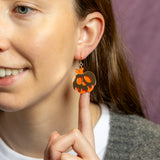 Poison Apple Drop Earrings - Orange and Gold