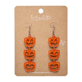 Halloween Pumpkins Drop Earrings - Orange