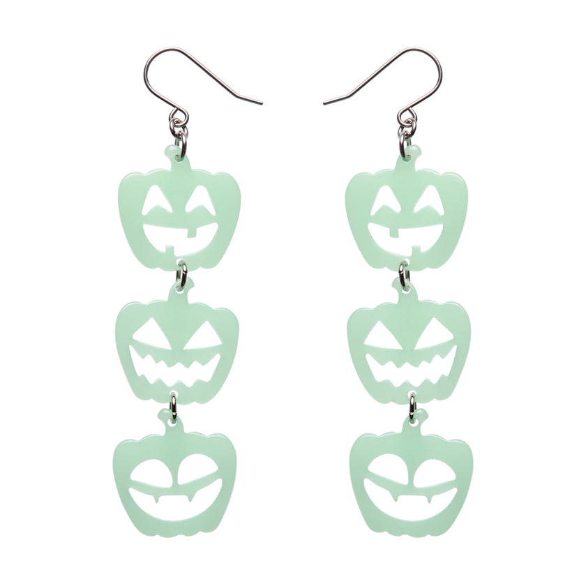 Halloween Pumpkins Drop Earrings - Glow in the Dark