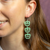 Halloween Pumpkins Drop Earrings - Glow in the Dark