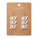 Ho, Ho, Ho Drop Earrings - White