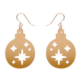 Round Bauble Drop Earrings - Gold