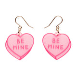 Candy Heart Drop Earrings – Pink