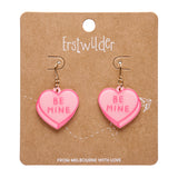 Candy Heart Drop Earrings – Pink