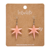 North Star Drop Earrings - Pink