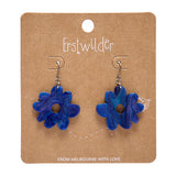 Flower Drop Earrings – Blue