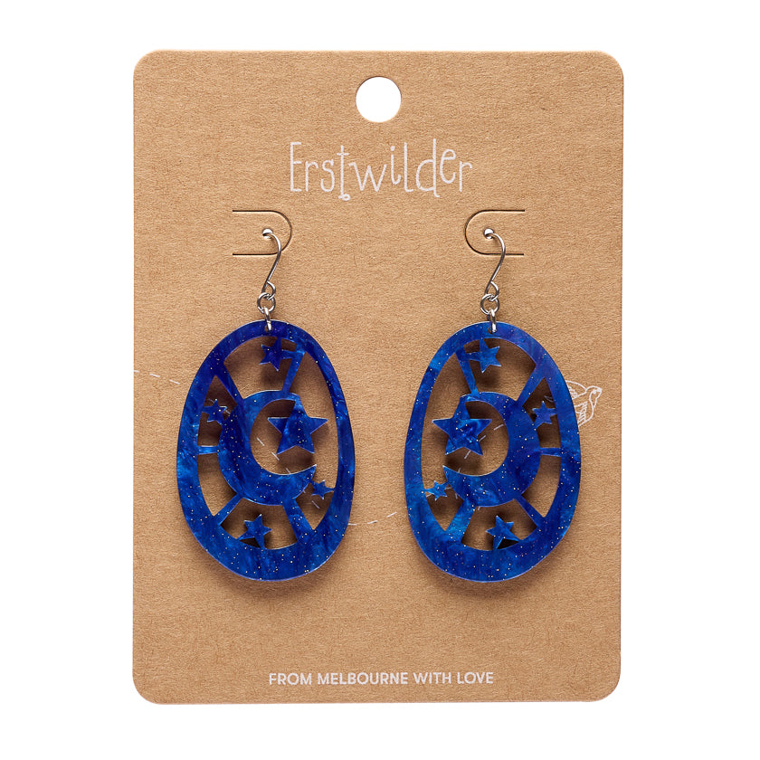 Moonlight Drop Earrings - Navy