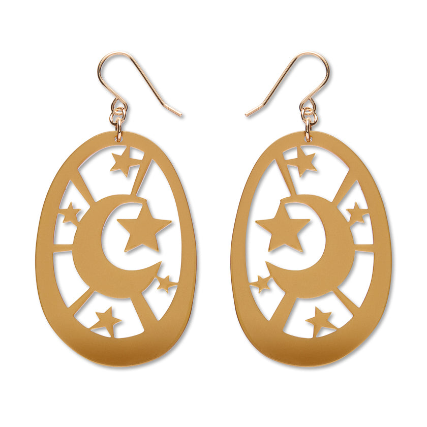 Moonlight Drop Earrings - Gold