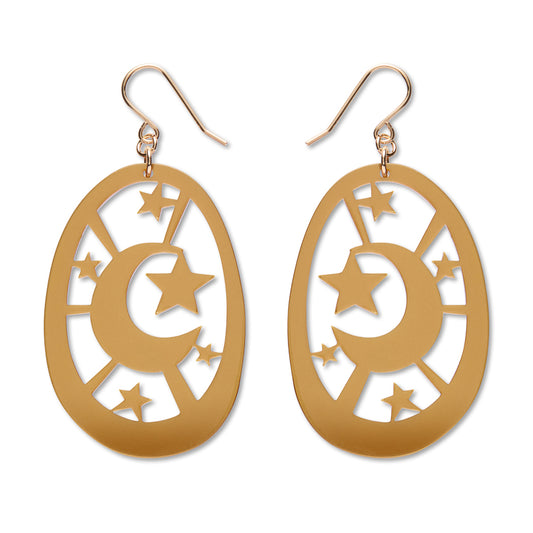 Moonlight Drop Earrings - Gold