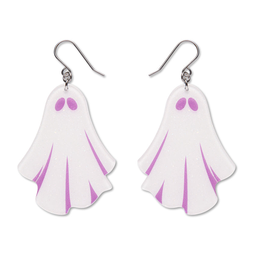 Ghostie Drop Earrings - White