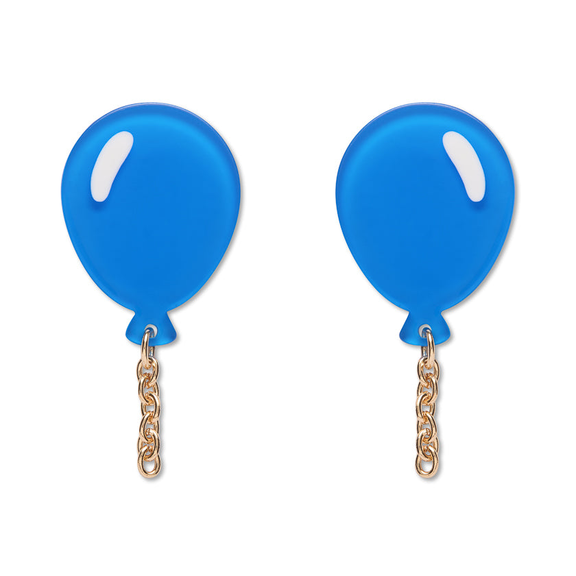 Balloons Drop Earrings – Blue