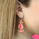 Let's Flamingle Drop Earrings