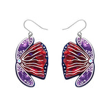 Fervent Feather Flower Drop Earrings