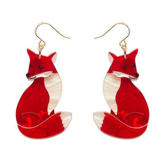 Charming Fox Drop Earrings