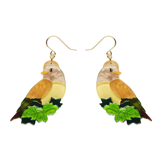 Wondrous Warbler Drop Earrings