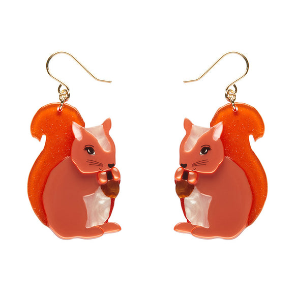 Cheeky Squirrel Drop Earrings