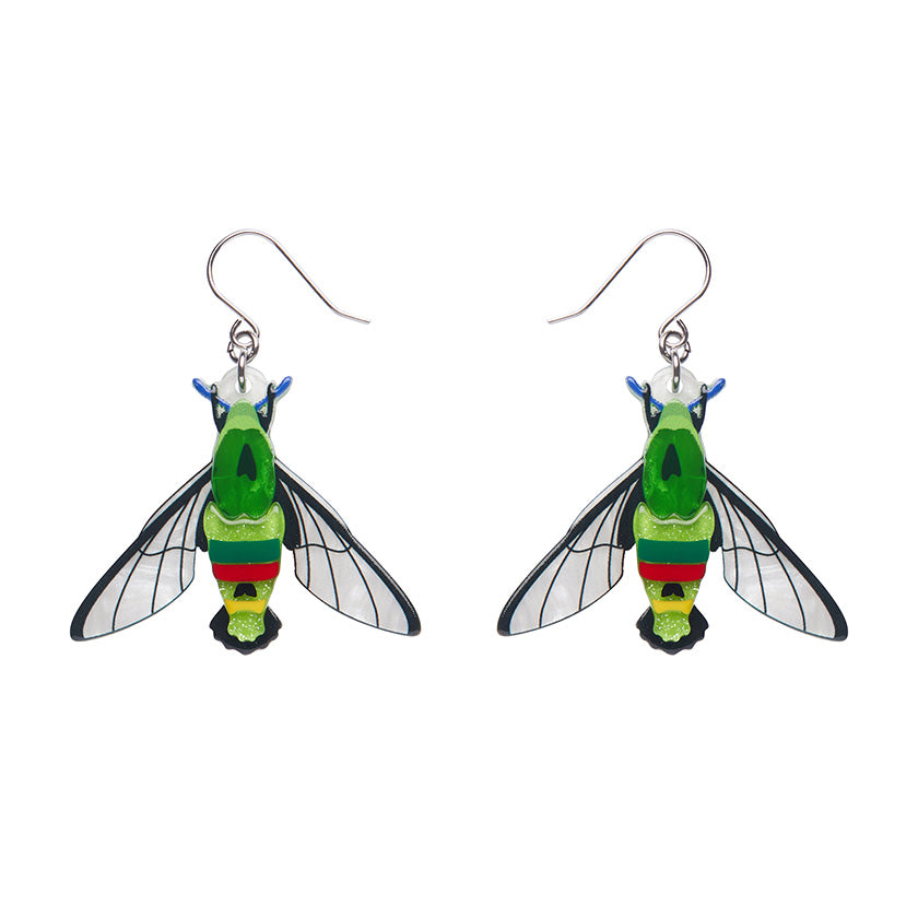 Glimmer the Hawk Moth Drop Earrings