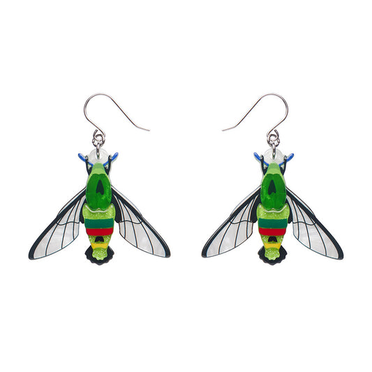 Glimmer the Hawk Moth Drop Earrings