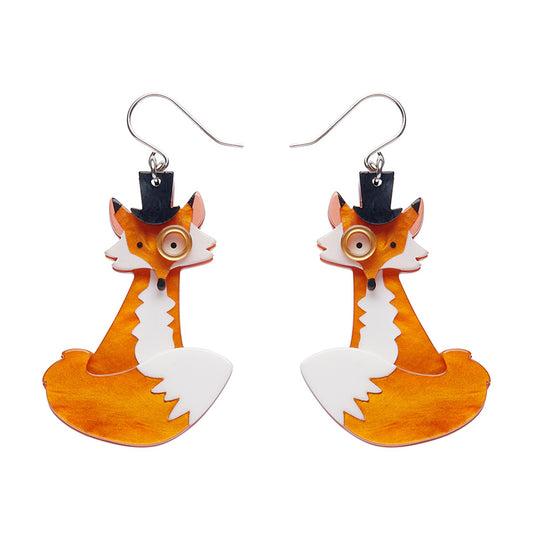 Felix the Fox Drop Earrings